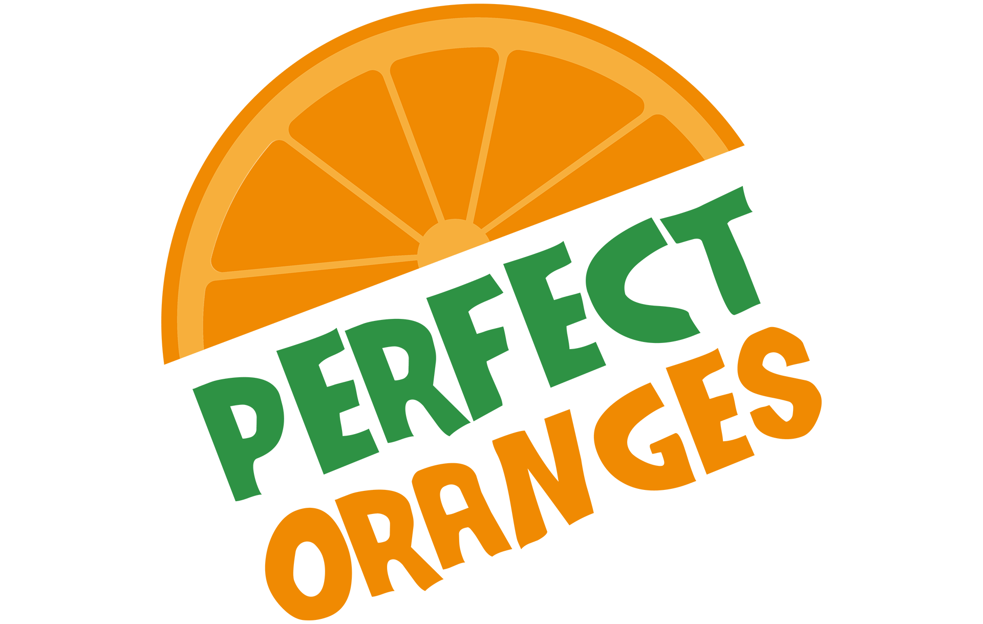 perfect oranges orange slice logo design